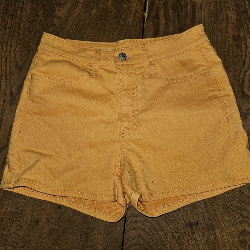 Old Navy Orange Chino Shorts Women's Size 2 Waist 28" EUC (fits like a 6)